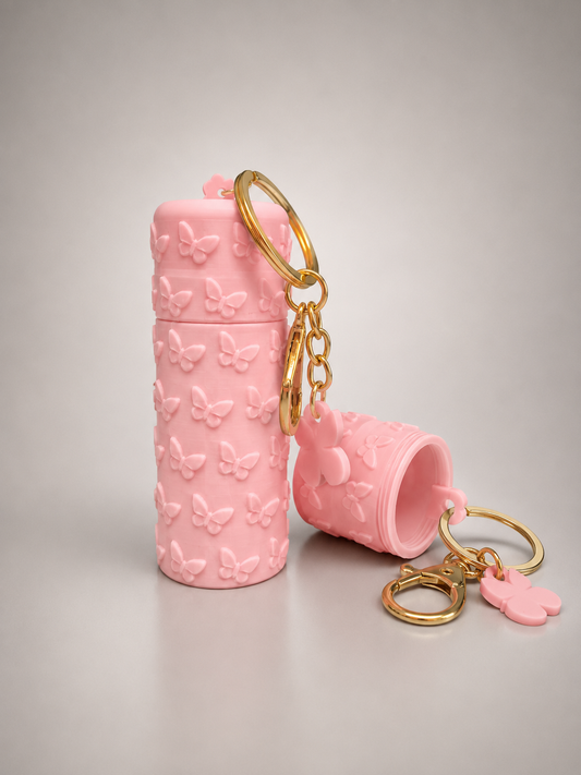 Butterfly Lipstick Holder Keychain β Portable Cosmetic Holder for Purse & Bag