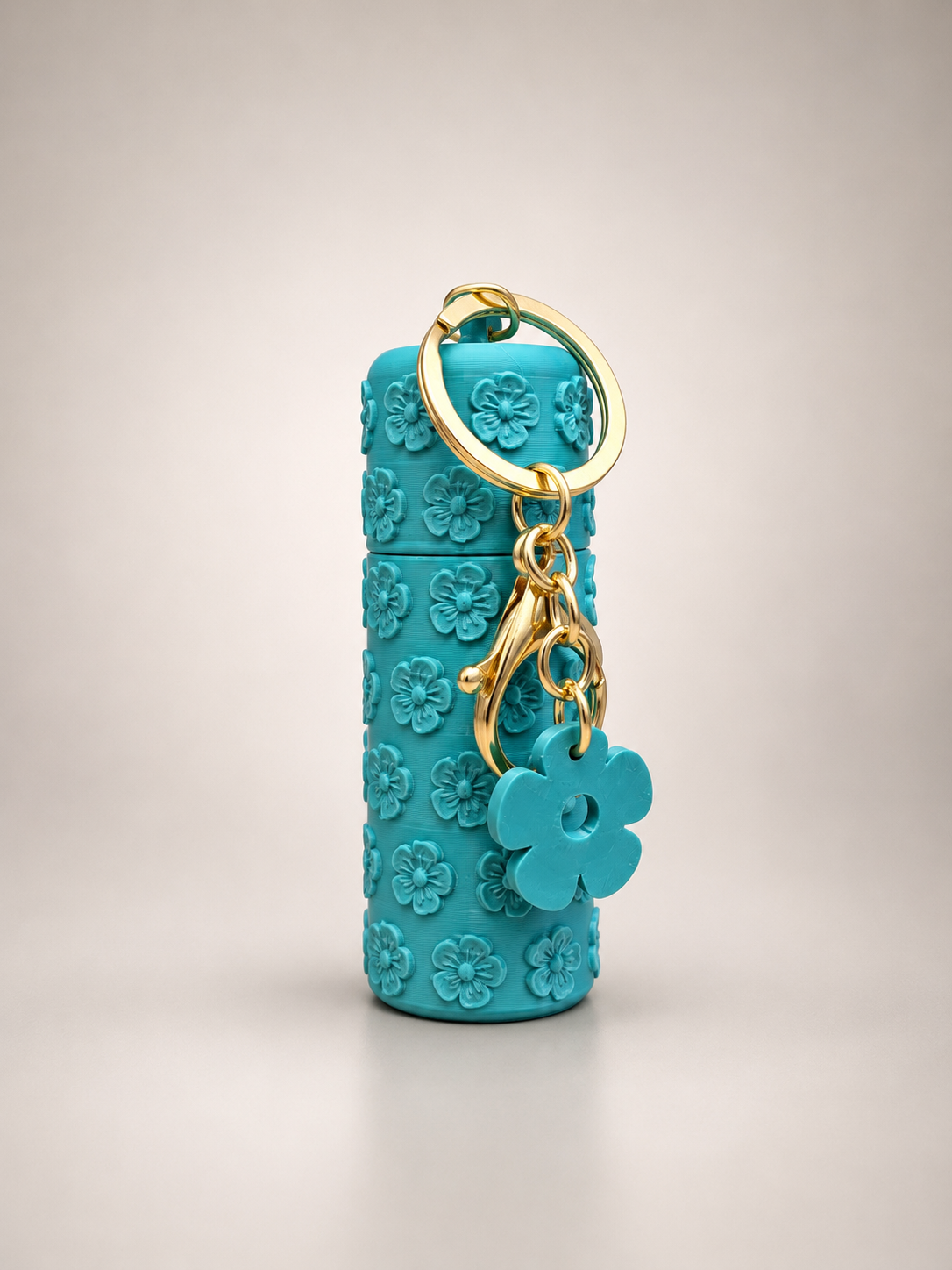 Flower Lipstick Holder Keychain – Portable Cosmetic Holder for Purse & Bag