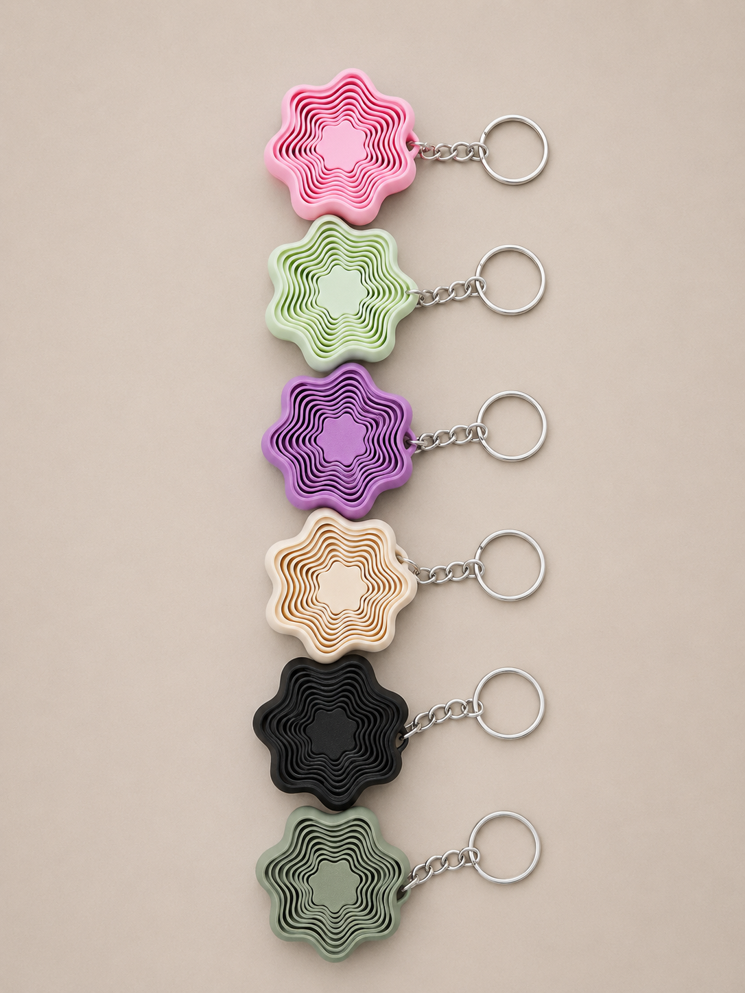 Layered Flower Keychain