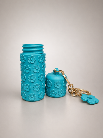 Flower Lipstick Holder Keychain – Portable Cosmetic Holder for Purse & Bag