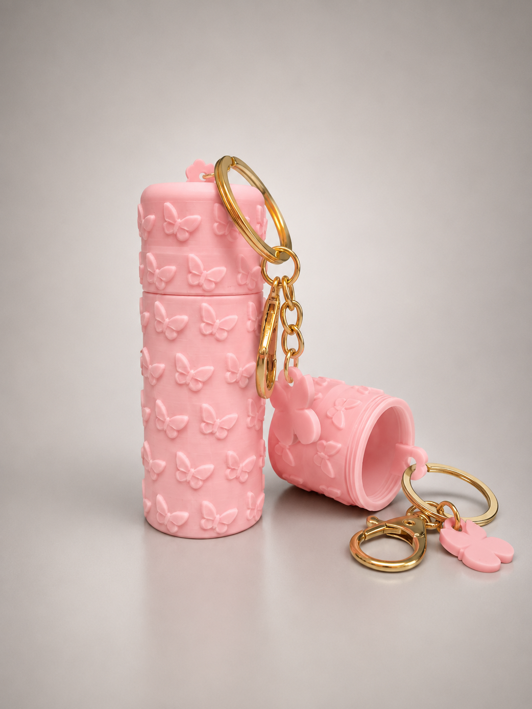 Butterfly Lipstick Holder Keychain – Portable Cosmetic Holder for Purse & Bag
