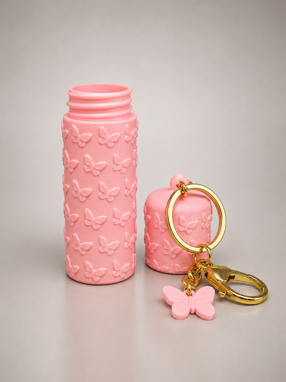 Butterfly Lipstick Holder Keychain – Portable Cosmetic Holder for Purse & Bag