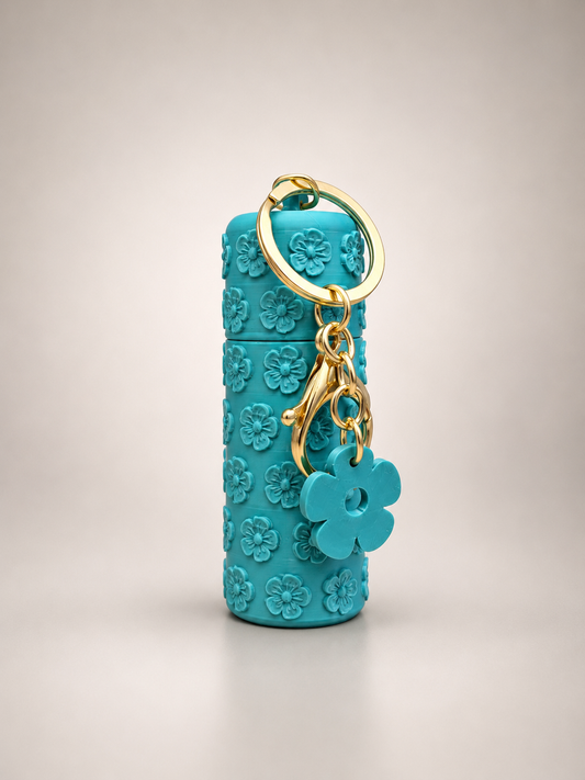 Flower Lipstick Holder Keychain – Portable Cosmetic Holder for Purse & Bag