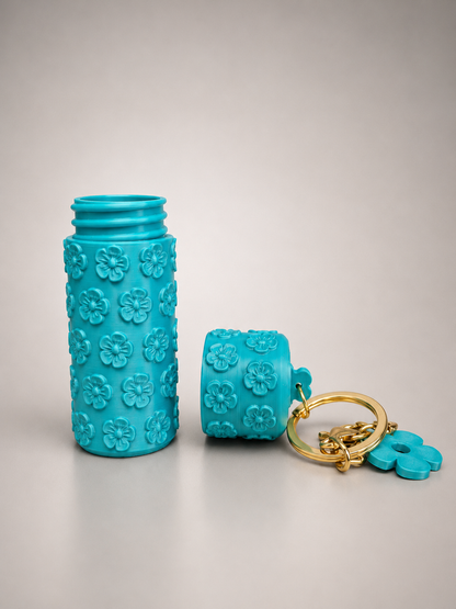 Flower Lipstick Holder Keychain – Portable Cosmetic Holder for Purse & Bag