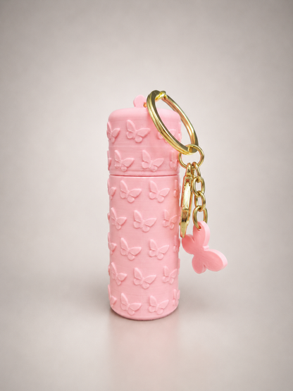 Butterfly Lipstick Holder Keychain – Portable Cosmetic Holder for Purse & Bag