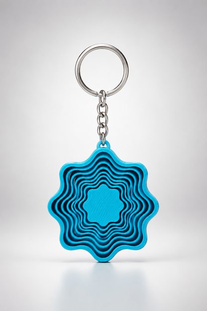 Layered Flower Keychain