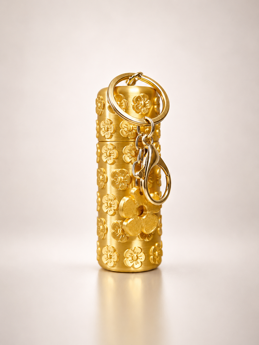 Flower Lipstick Holder Keychain – Portable Cosmetic Holder for Purse & Bag